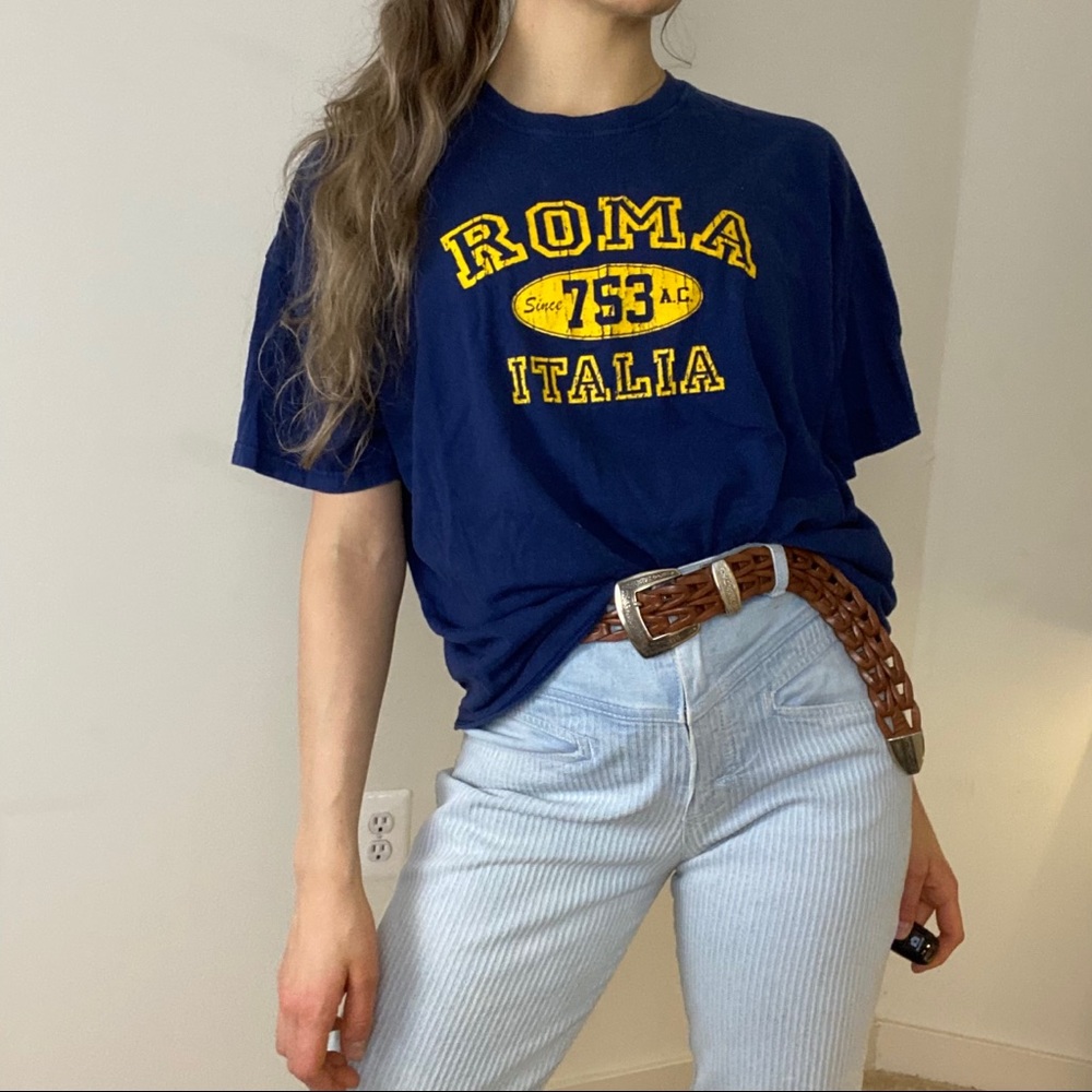 Vintage Baggy Screen Stars Rome Italy Graphic Tee 90s 1990s Internationa… - Picture 2 of 12